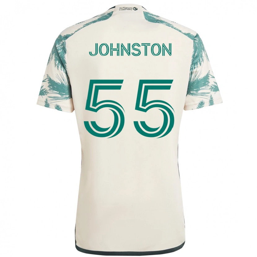 Danxen Barn Malcolm Johnston #55 Beige Grön Bortatröja Matchtröjor 2025/26 Tröjor T-Tröja