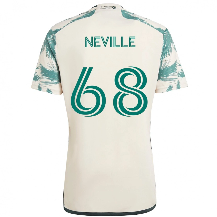 Danxen Barn Harvey Neville #68 Beige Grön Bortatröja Matchtröjor 2025/26 Tröjor T-Tröja