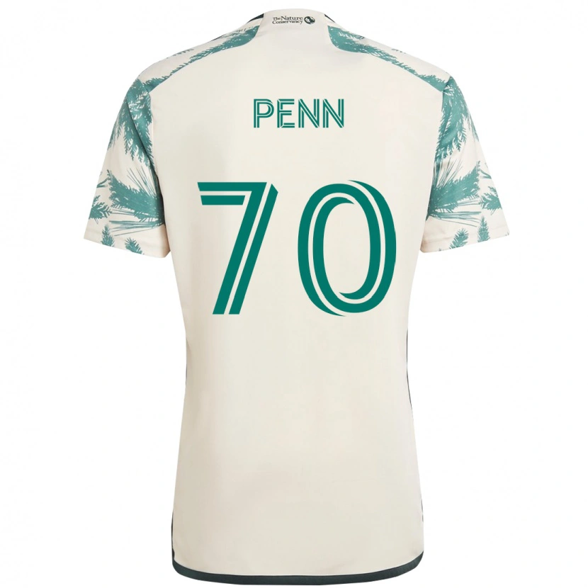 Danxen Barn Josh Penn #70 Beige Grön Bortatröja Matchtröjor 2025/26 Tröjor T-Tröja