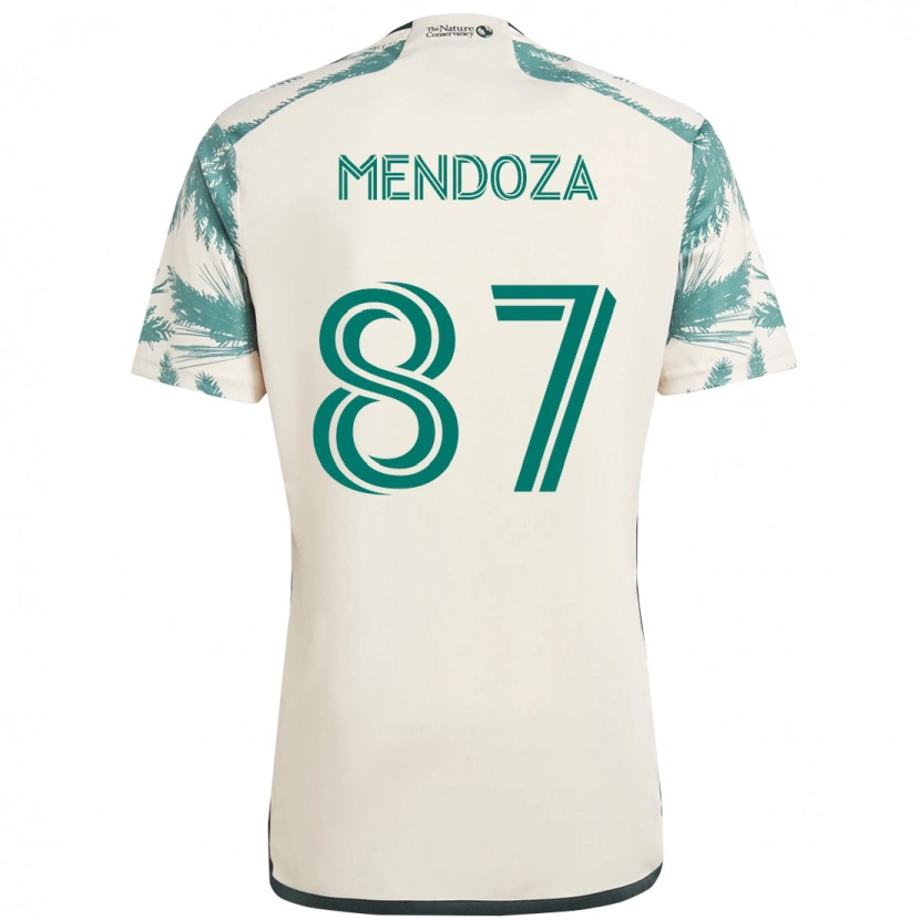 Danxen Barn Christian Mendoza #87 Beige Grön Bortatröja Matchtröjor 2025/26 Tröjor T-Tröja