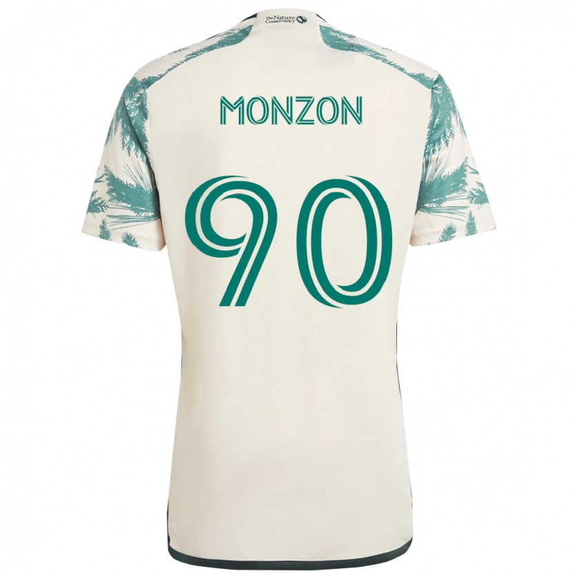 Danxen Barn Florián Monzón #90 Beige Grön Bortatröja Matchtröjor 2025/26 Tröjor T-Tröja