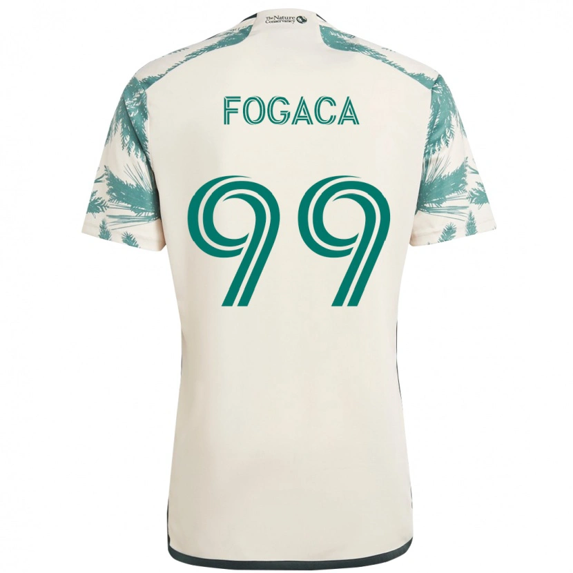 Danxen Barn Nathan Fogaça #99 Beige Grön Bortatröja Matchtröjor 2025/26 Tröjor T-Tröja