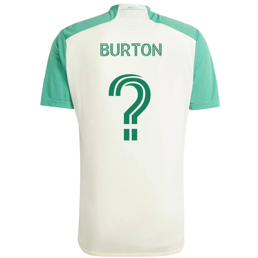 Danxen Barn Micah Burton #0 Vit Grön Bortatröja Matchtröjor 2025/26 Tröjor T-Tröja
