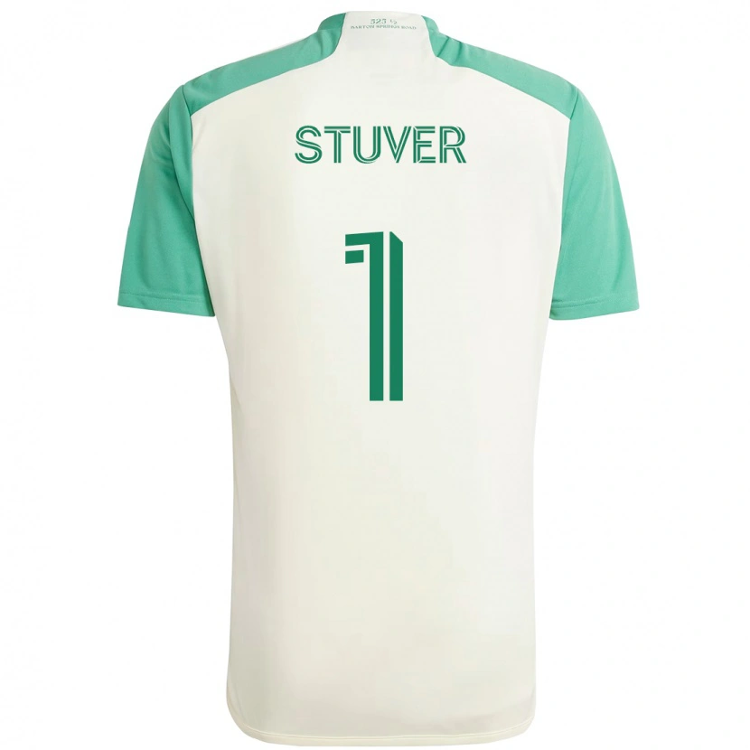 Danxen Barn Brad Stuver #1 Vit Grön Bortatröja Matchtröjor 2025/26 Tröjor T-Tröja