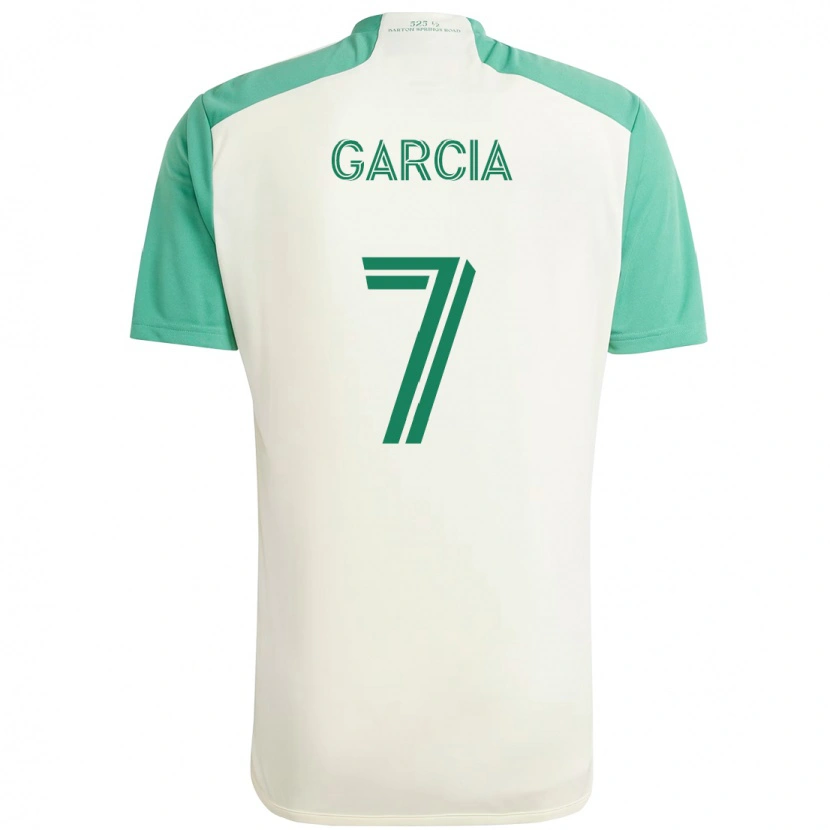 Danxen Barn Anthony García #7 Vit Grön Bortatröja Matchtröjor 2025/26 Tröjor T-Tröja