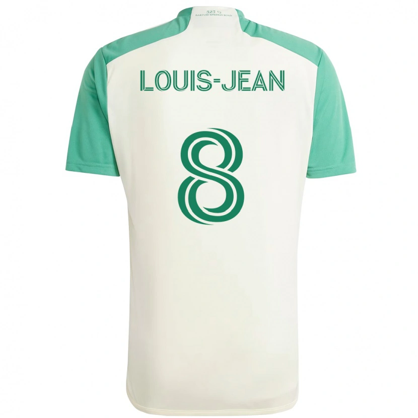 Danxen Barn Steeve Louis-Jean #8 Vit Grön Bortatröja Matchtröjor 2025/26 Tröjor T-Tröja