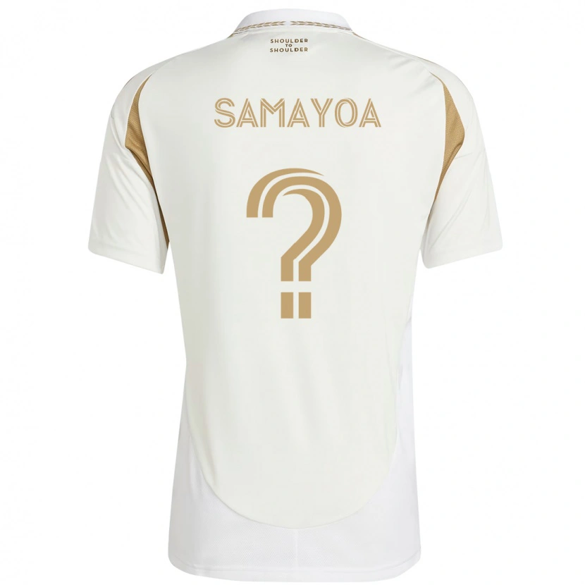 Danxen Barn Adriano Samayoa #0 Vit Brun Bortatröja Matchtröjor 2025/26 Tröjor T-Tröja