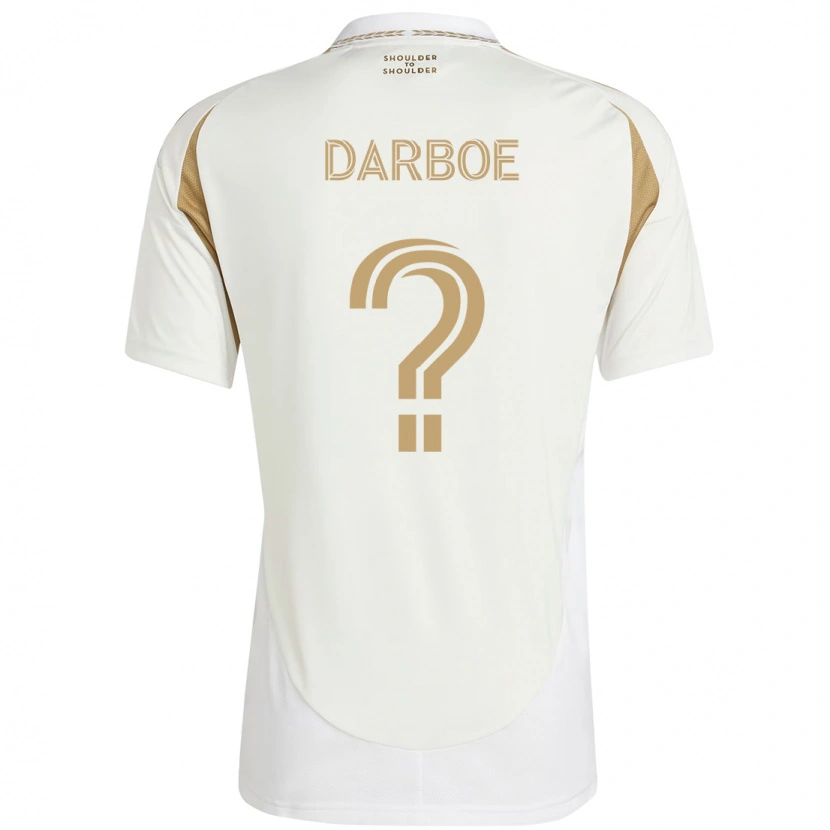 Danxen Barn Bajung Darboe #0 Vit Brun Bortatröja Matchtröjor 2025/26 Tröjor T-Tröja