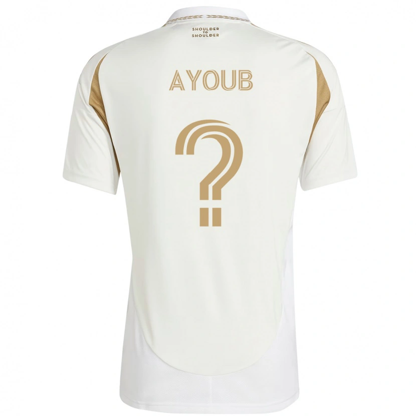 Danxen Barn Ryan Ayoub #0 Vit Brun Bortatröja Matchtröjor 2025/26 Tröjor T-Tröja