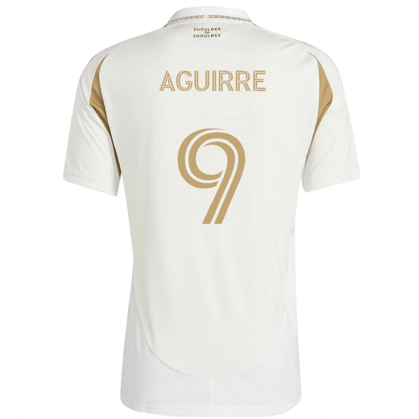 Danxen Barn Dustin Aguirre #9 Vit Brun Bortatröja Matchtröjor 2025/26 Tröjor T-Tröja