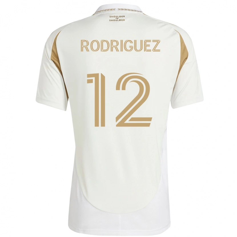 Danxen Barn Jeremi Rodriguez #12 Vit Brun Bortatröja Matchtröjor 2025/26 Tröjor T-Tröja
