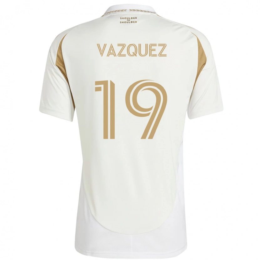 Danxen Barn Favian Vazquez #19 Vit Brun Bortatröja Matchtröjor 2025/26 Tröjor T-Tröja