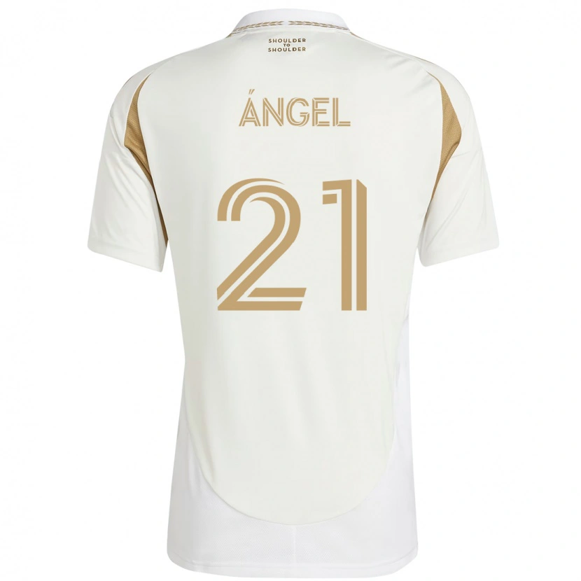 Danxen Barn Tomás Ángel #21 Vit Brun Bortatröja Matchtröjor 2025/26 Tröjor T-Tröja