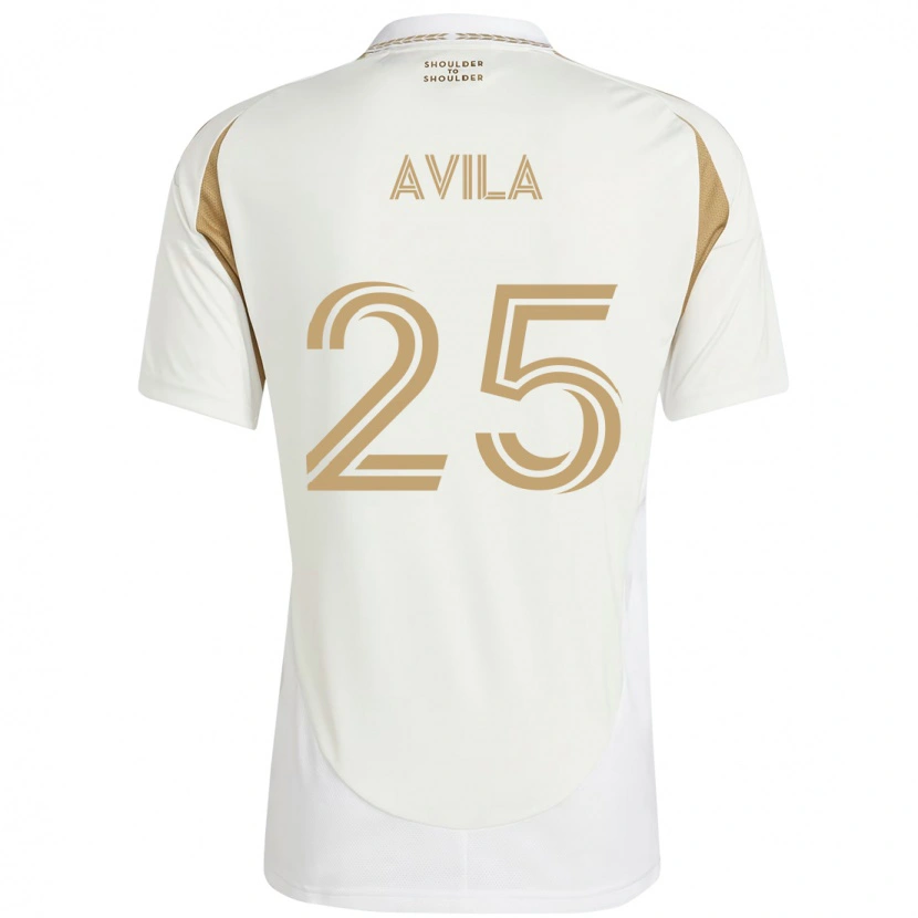 Danxen Barn Armando Avila #25 Vit Brun Bortatröja Matchtröjor 2025/26 Tröjor T-Tröja
