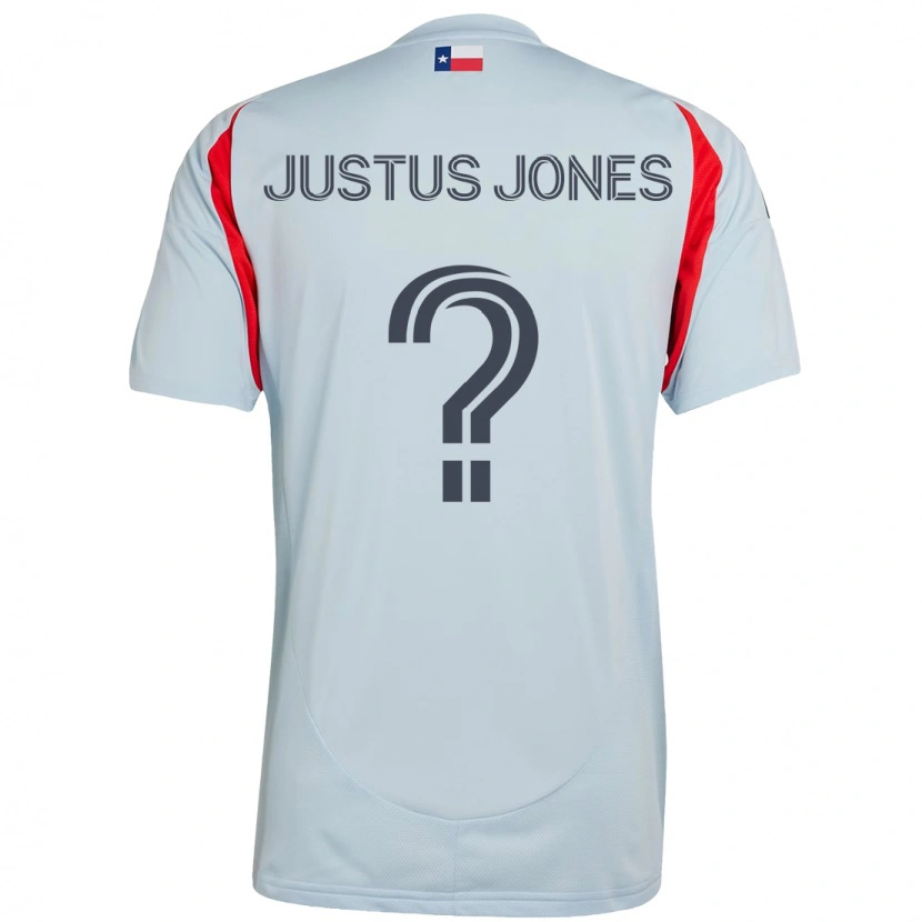 Danxen Barn Justus Jones #0 Ljusblå Röd Bortatröja Matchtröjor 2025/26 Tröjor T-Tröja