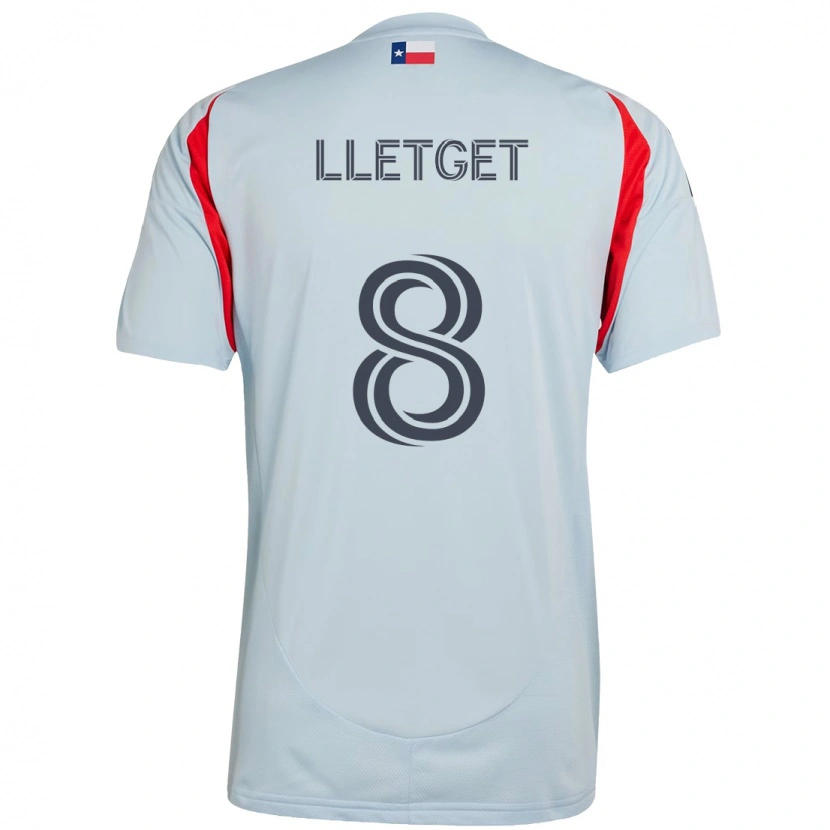 Danxen Barn Sebastian Lletget #8 Ljusblå Röd Bortatröja Matchtröjor 2025/26 Tröjor T-Tröja