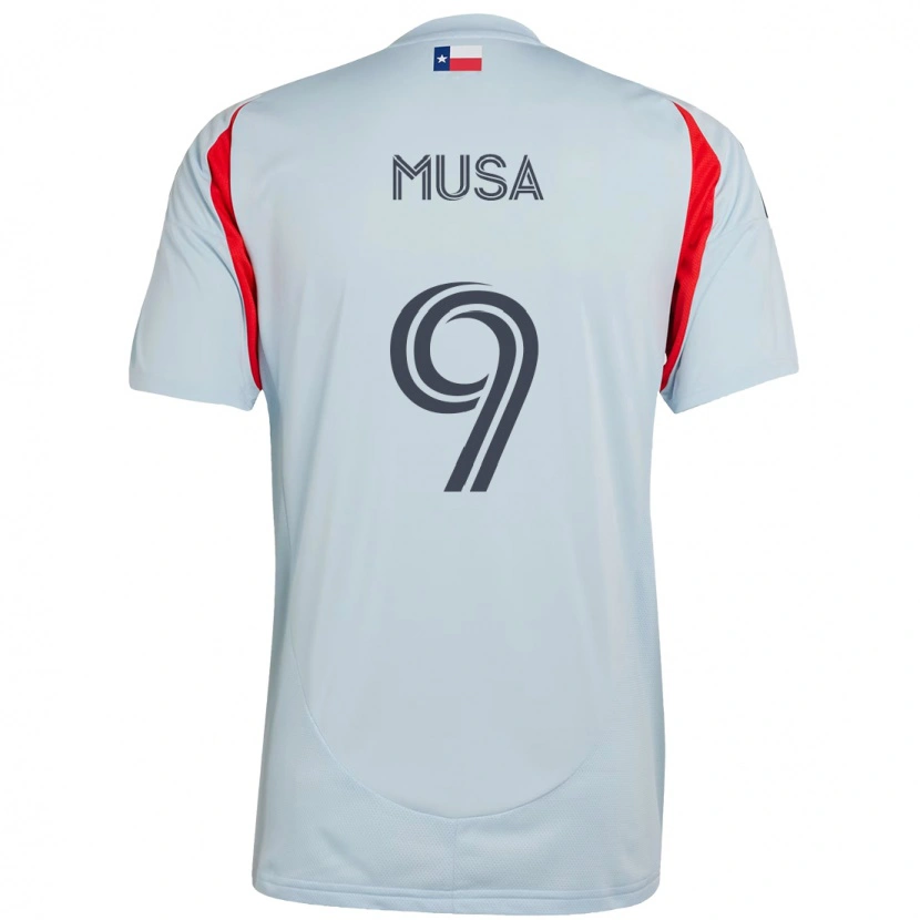 Danxen Barn Petar Musa #9 Ljusblå Röd Bortatröja Matchtröjor 2025/26 Tröjor T-Tröja