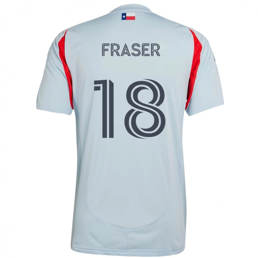 Danxen Barn Liam Fraser #18 Ljusblå Röd Bortatröja Matchtröjor 2025/26 Tröjor T-Tröja