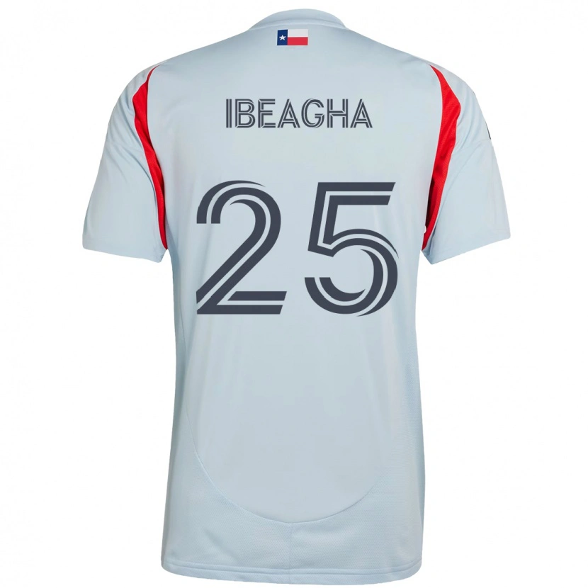Danxen Barn Sebastien Ibeagha #25 Ljusblå Röd Bortatröja Matchtröjor 2025/26 Tröjor T-Tröja