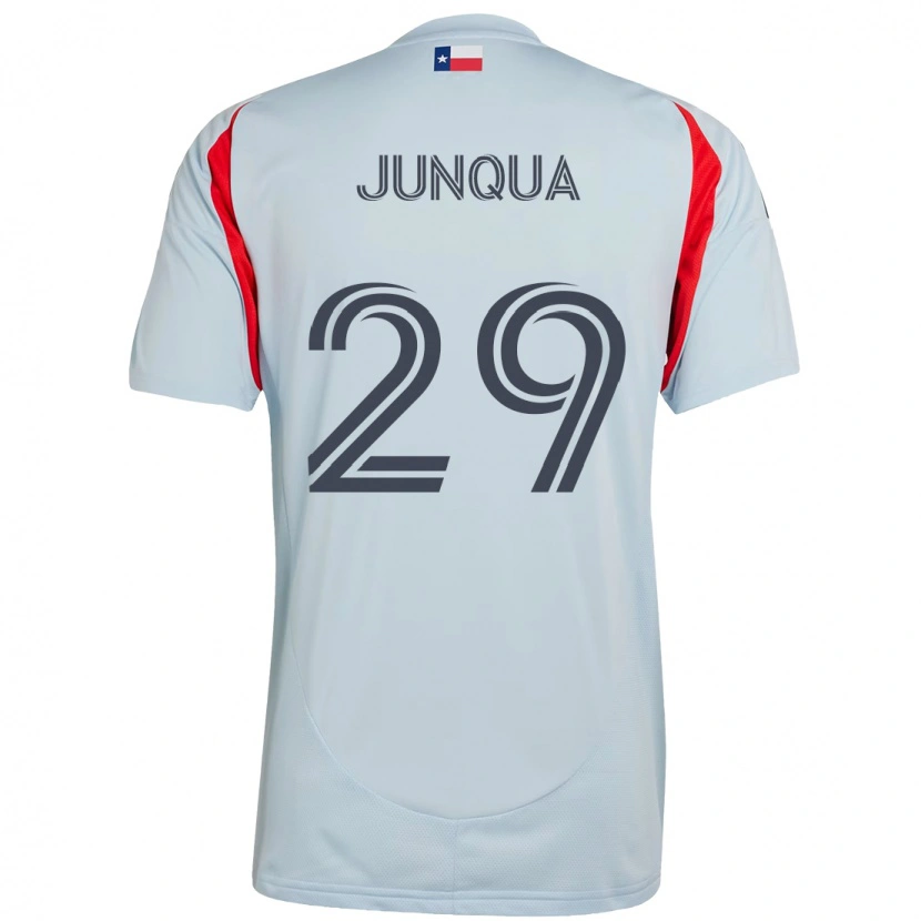 Danxen Barn Sam Junqua #29 Ljusblå Röd Bortatröja Matchtröjor 2025/26 Tröjor T-Tröja