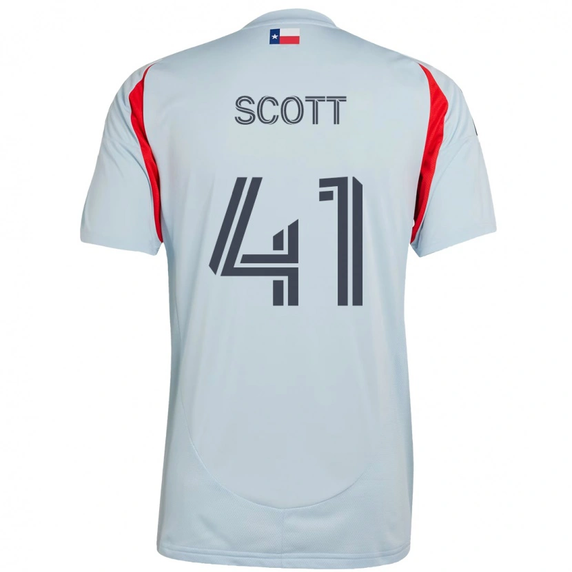 Danxen Barn Tarik Scott #41 Ljusblå Röd Bortatröja Matchtröjor 2025/26 Tröjor T-Tröja