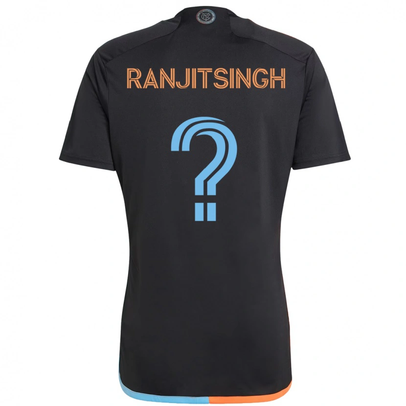 Danxen Barn Greg Ranjitsingh #0 Svart Blå Orange Bortatröja Matchtröjor 2025/26 Tröjor T-Tröja