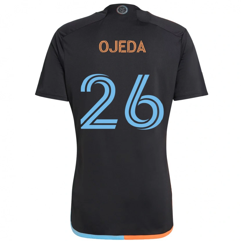Danxen Barn Agustín Ojeda #26 Svart Blå Orange Bortatröja Matchtröjor 2025/26 Tröjor T-Tröja