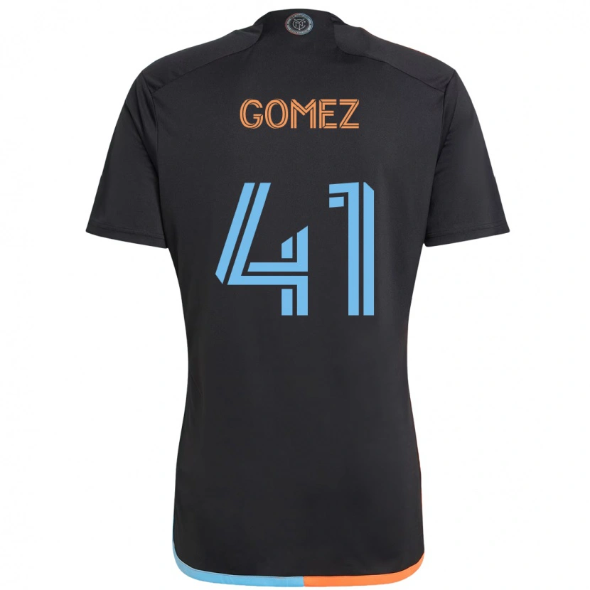 Danxen Barn Julián Gómez #41 Svart Blå Orange Bortatröja Matchtröjor 2025/26 Tröjor T-Tröja