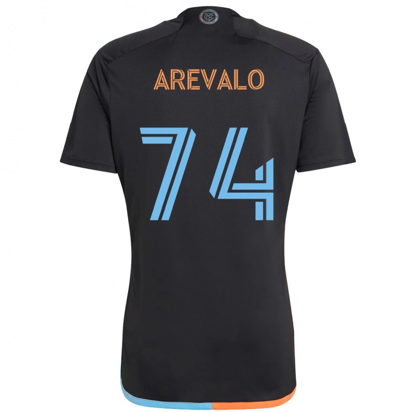 Danxen Barn Ronny Arévalo #74 Svart Blå Orange Bortatröja Matchtröjor 2025/26 Tröjor T-Tröja