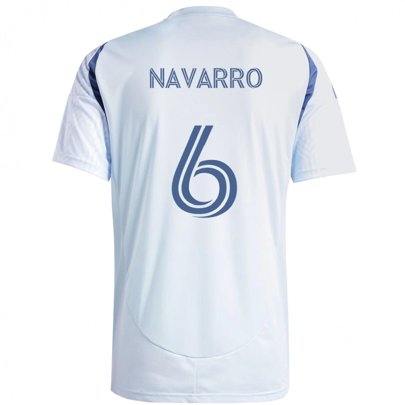 Danxen Barn Miguel Navarro #6 Ljus Himmel Blåblå Bortatröja Matchtröjor 2025/26 Tröjor T-Tröja