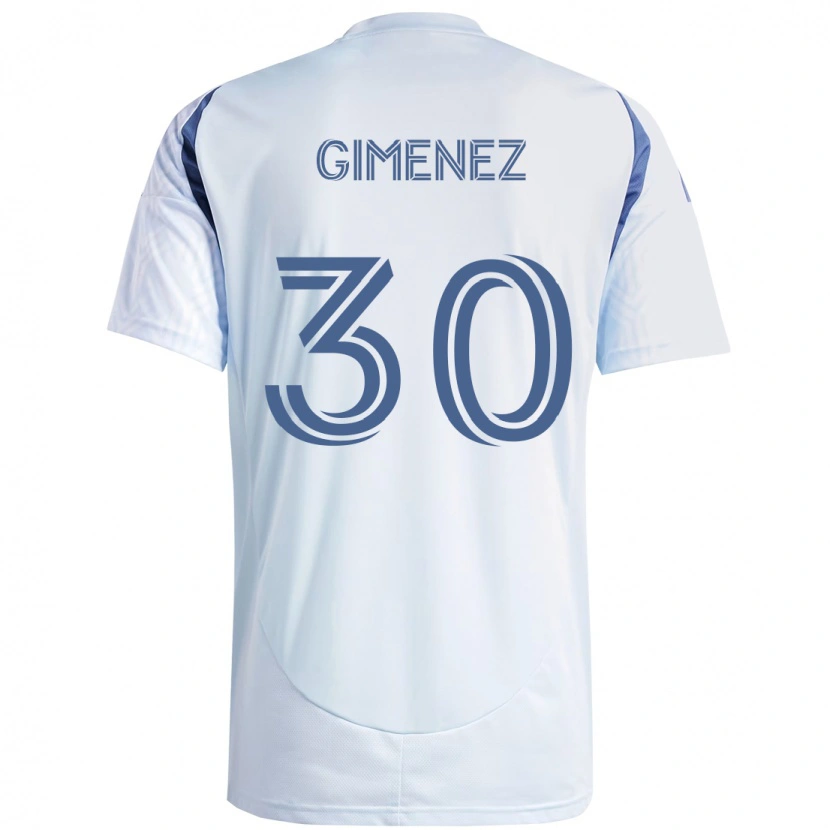 Danxen Barn Gastón Giménez #30 Ljus Himmel Blåblå Bortatröja Matchtröjor 2025/26 Tröjor T-Tröja