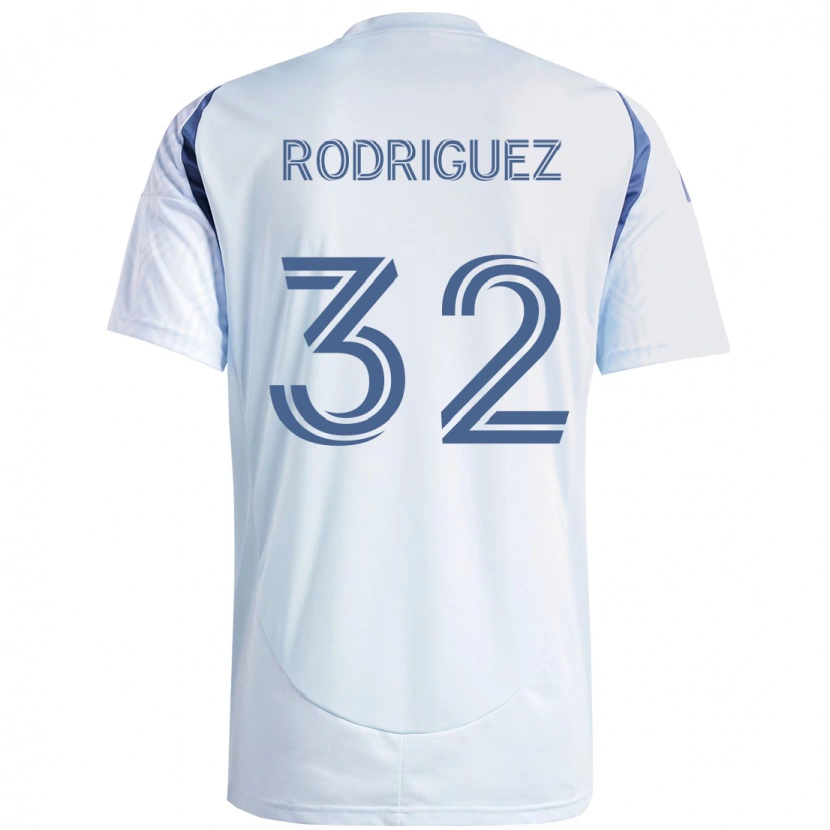 Danxen Barn Missael Rodríguez #32 Ljus Himmel Blåblå Bortatröja Matchtröjor 2025/26 Tröjor T-Tröja