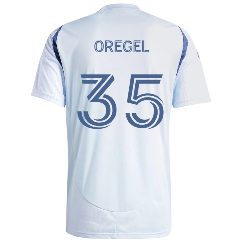 Danxen Barn Sergio Oregel #35 Ljus Himmel Blåblå Bortatröja Matchtröjor 2025/26 Tröjor T-Tröja