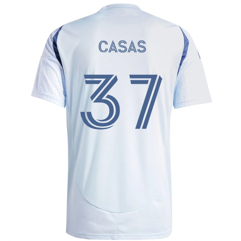 Danxen Barn Javier Casas #37 Ljus Himmel Blåblå Bortatröja Matchtröjor 2025/26 Tröjor T-Tröja