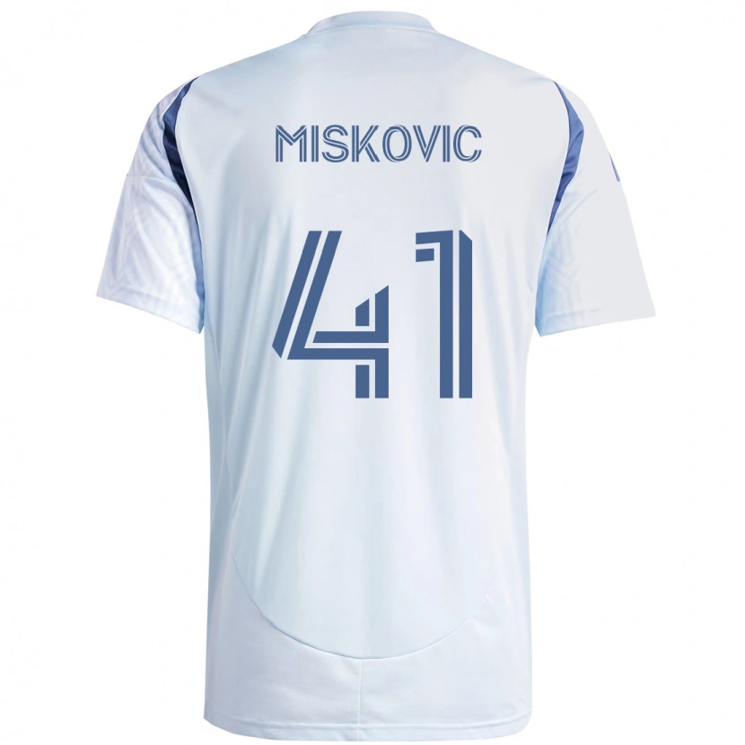 Danxen Barn Mihajlo Miskovic #41 Ljus Himmel Blåblå Bortatröja Matchtröjor 2025/26 Tröjor T-Tröja