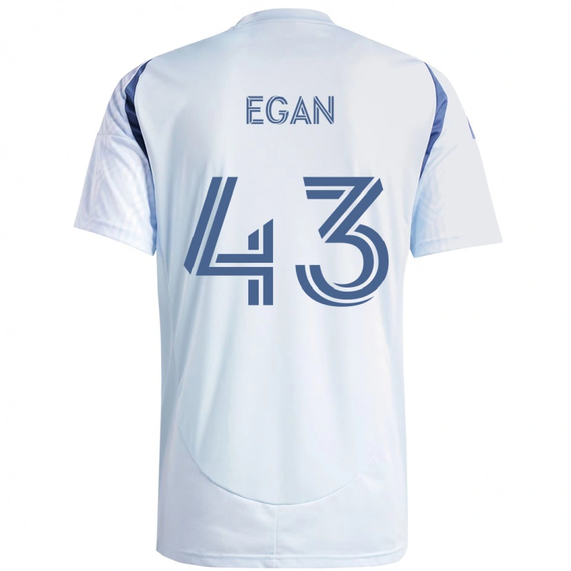 Danxen Barn Noah Egan #43 Ljus Himmel Blåblå Bortatröja Matchtröjor 2025/26 Tröjor T-Tröja