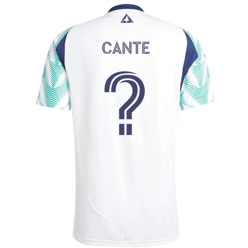 Danxen Barn Jonathan Cante #0 Vit Blå Bortatröja Matchtröjor 2025/26 Tröjor T-Tröja