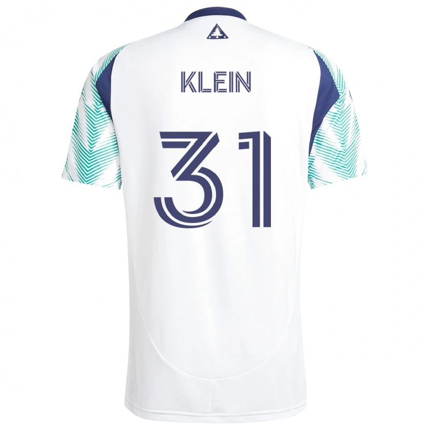 Danxen Barn Eric Klein #31 Vit Blå Bortatröja Matchtröjor 2025/26 Tröjor T-Tröja