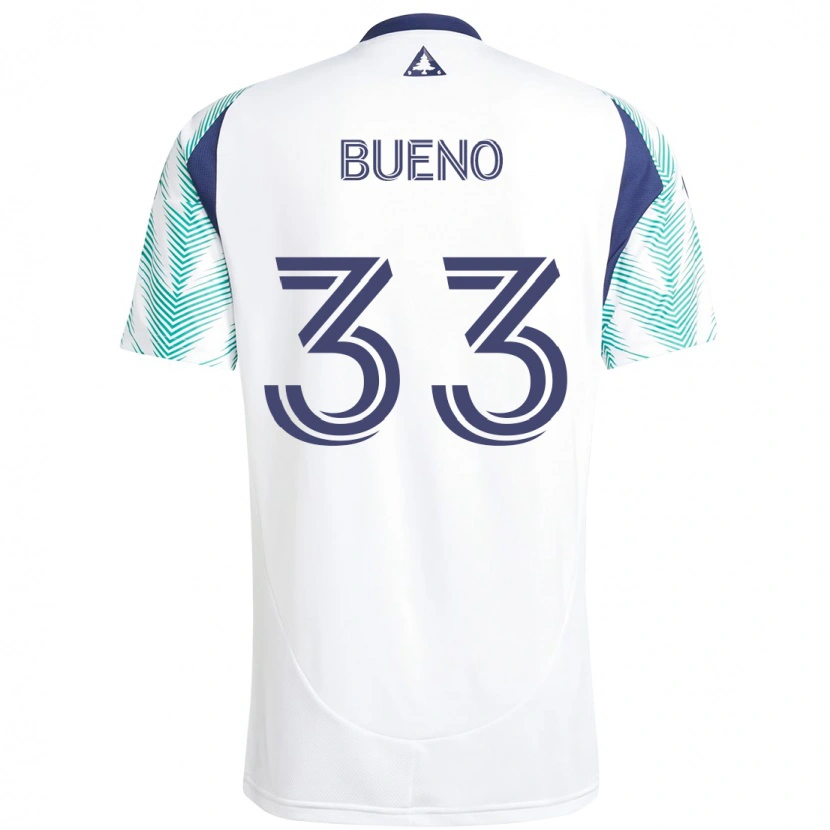 Danxen Barn Brandonn Bueno #33 Vit Blå Bortatröja Matchtröjor 2025/26 Tröjor T-Tröja