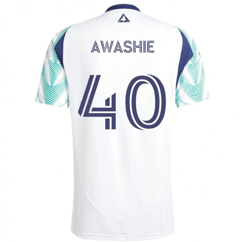 Danxen Barn Ben Awashie #40 Vit Blå Bortatröja Matchtröjor 2025/26 Tröjor T-Tröja