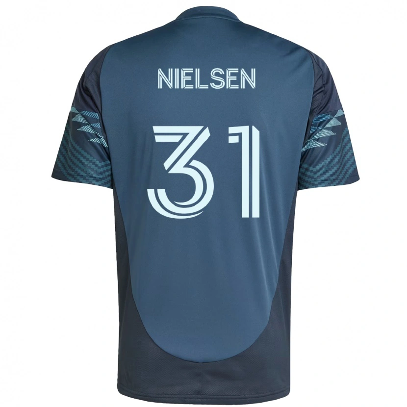 Danxen Barn Madeline Nielsen #31 Ljusblå Bortatröja Matchtröjor 2025/26 Tröjor T-Tröja