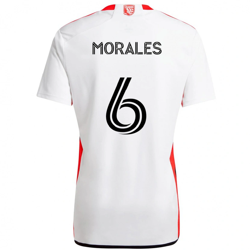 Danxen Barn Alfredo Morales #6 Vit Röd Bortatröja Matchtröjor 2025/26 Tröjor T-Tröja