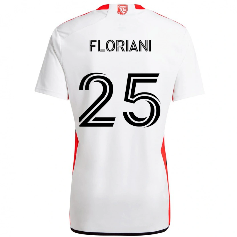 Danxen Barn Max Floriani #25 Vit Röd Bortatröja Matchtröjor 2025/26 Tröjor T-Tröja