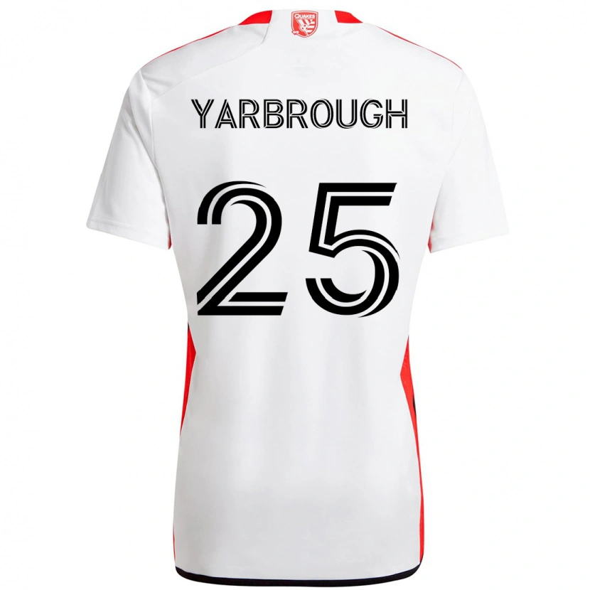 Danxen Barn William Yarbrough #25 Vit Röd Bortatröja Matchtröjor 2025/26 Tröjor T-Tröja