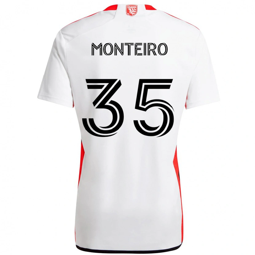 Danxen Barn Jamiro Monteiro #35 Vit Röd Bortatröja Matchtröjor 2025/26 Tröjor T-Tröja