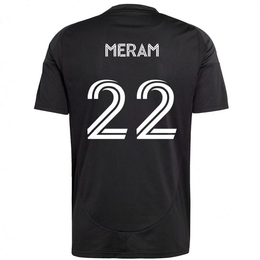 Danxen Barn Justin Meram #22 Svart Vit Bortatröja Matchtröjor 2025/26 Tröjor T-Tröja