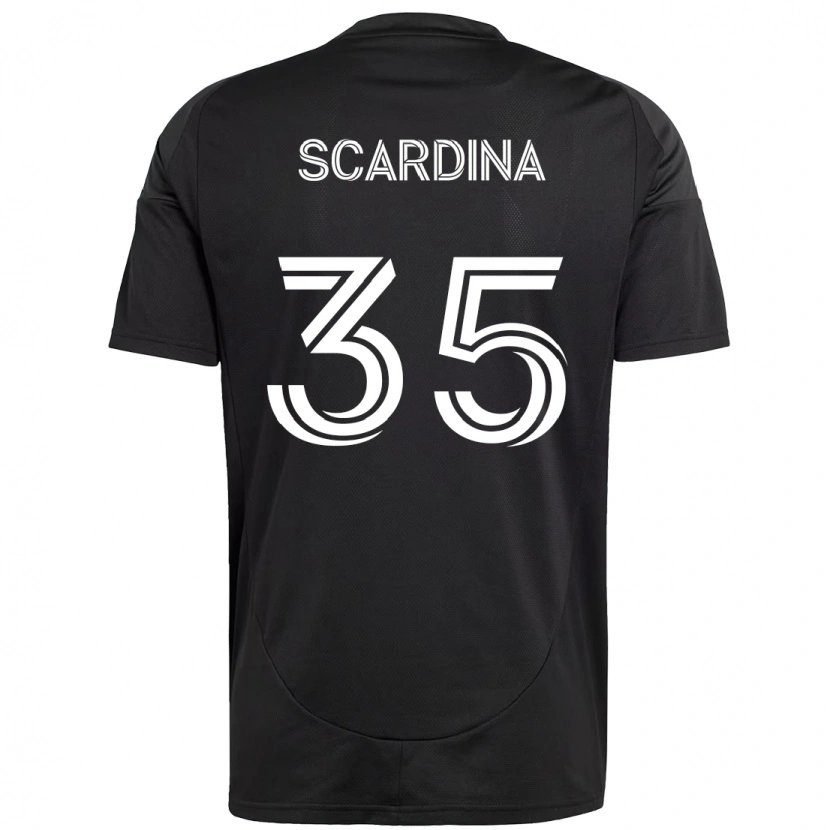 Danxen Barn Nick Scardina #35 Svart Vit Bortatröja Matchtröjor 2025/26 Tröjor T-Tröja