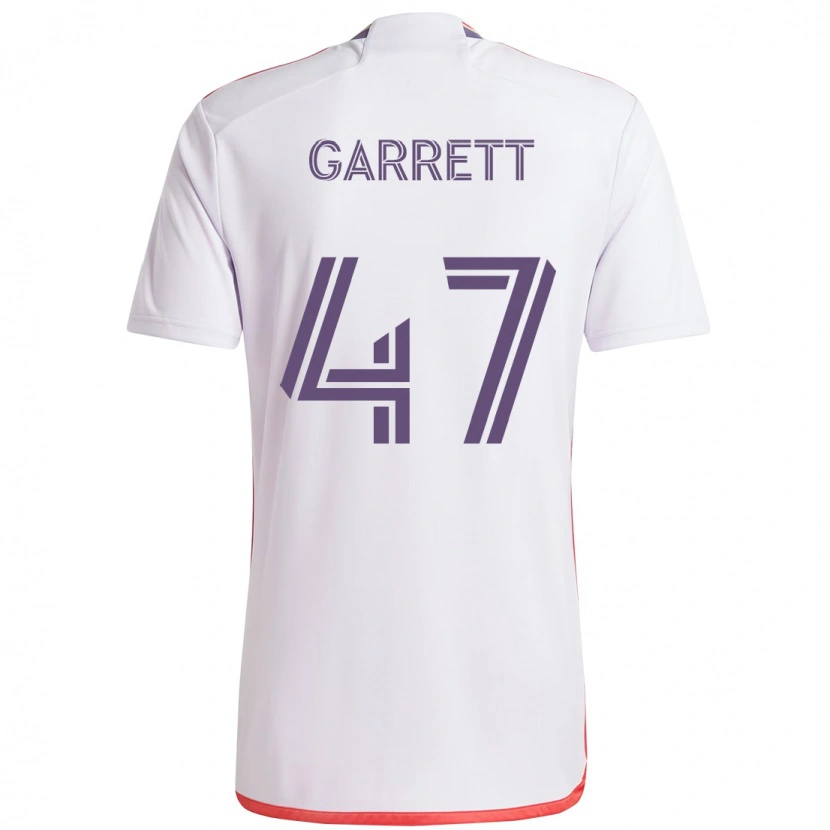 Danxen Barn Ian Garrett #47 Vit Lila Bortatröja Matchtröjor 2025/26 Tröjor T-Tröja