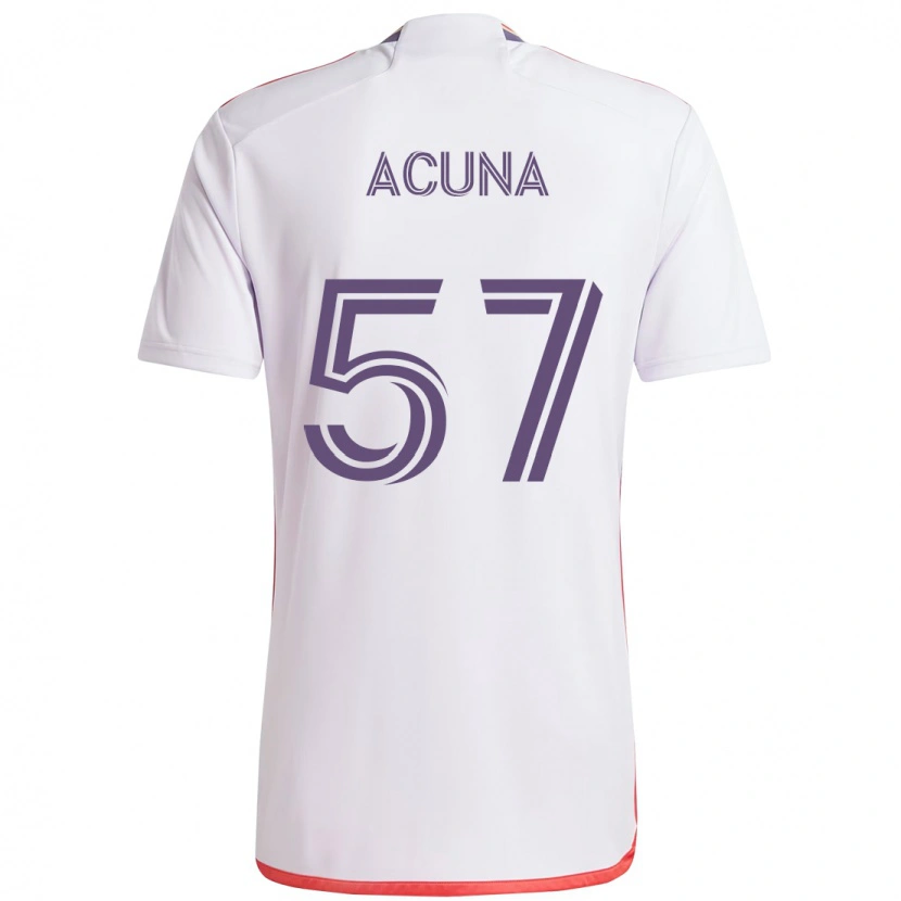 Danxen Barn Cristofer Acuña #57 Vit Lila Bortatröja Matchtröjor 2025/26 Tröjor T-Tröja