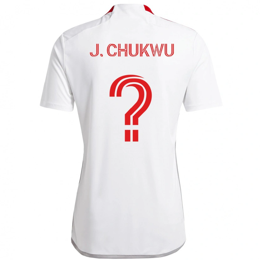 Danxen Barn Joses Chukwu #0 Vit Röd Bortatröja Matchtröjor 2025/26 Tröjor T-Tröja